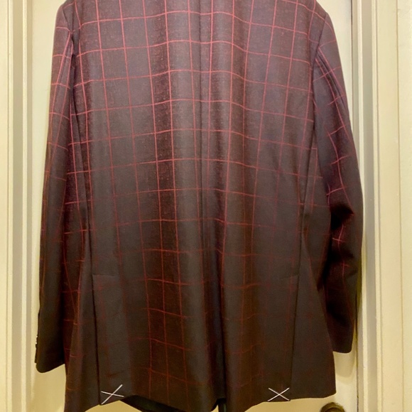 NEW INC International Concepts Men's Blazer Red Check 3XLT Big and Tall - Picture 14 of 15